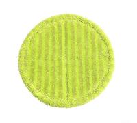 TDCuizent Almohadillas redondas de microfibra para fregonas eléctricas giratorias de 6 cm, lavables y reutilizables, paquete de 6 paños verdes para pisos de madera dura y azulejos (6 piezas)