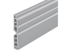 TDCuizent Burlete de puerta extragrueso de TPE flexible para protección contra el viento y sonido, autoadhesivo, para puertas corredizas de madera de vidrio, 1 m de longitud (gris)