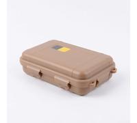 TDCuizent Caja de almacenamiento impermeable con forro a prueba de golpes sellada a prueba de humedad y polvo para camping, barco, pesca y actividades al aire libre, tamaño grande y pequeño (marrón