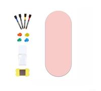 TDCuizent Calcomanía magnética de pizarra para pared, para habitaciones, PET, extraíble, pizarra blanca con tiza y borrador, arte creativo de aprendizaje para guardería, sala de juegos, aula, rosa