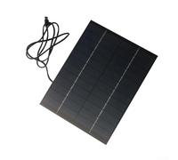 TDCuizent Cargador de panel solar de 12 V 6 W con salida tipo C para cámaras de vigilancia y luces LED, celda policristalina de alta eficiencia para electrónica de 9-12 V, kit de energía portátil para