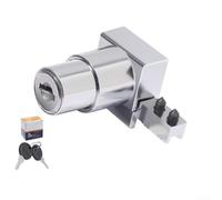 TDCuizent Cerradura de puerta de vidrio con llave Push-Pull Cerradura de émbolo para gabinete de vidrio deslizante de 5-8 mm Aleación de zinc Seguridad Protección infantil Plata para vitrina