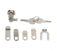 TDCuizent Cerradura de repuesto para buzón C9100 con 5 placas y 2 llaves, juego de cerradura de seguridad de aleación de zinc para instalación de buzón de correo