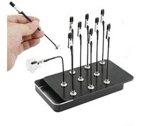 TDCuizent Clip de abrazaderas de metal modelo con caja de almacenamiento para pintura de modelos de pasatiempos y pulverización de aerógrafo, soporte de soldadura de tercera mano flexible con puntas