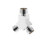 TDCuizent Conector desviador de agua de tres vías, adaptador de fontanería de conexión rápida, divisor de flujo de cuatro vías para cocina, baño, sistema de riego, uso comercial (D-3)