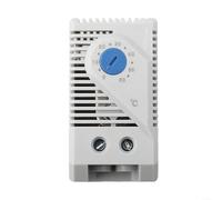 TDCuizent Controlador de temperatura de riel DIN Interruptor de termostato electrónico programable con rango ajustable 0-60 ° C Sensor bimetálico para gabinetes eléctricos Sistemas de refrigeración de