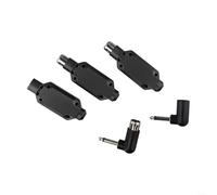 TDCuizent Convertidor de micrófono inalámbrico de 2,4 G, sistema receptor de transmisor XLR, micrófono dinámico, mezclador de audio, rango de 80 m, 6 horas de duración de la batería, metal (1 en 2)
