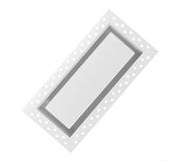 TDCuizent Cubierta de ventilación de pared empotrada para rejilla de registro de metal de paneles de yeso con brida pintable, aleación de aluminio, difusor de suministro de retorno HVAC, resistente al