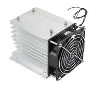 TDCuizent Disipador de calor de aluminio con ventilador para relé de estado sólido trifásico Montaje en riel DIN 1A-400A Gestión térmica de carga Serie YS-S1 Refrigeración eficiente Temperatura