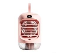 TDCuizent Enfriador portátil USB Oscilación automática Ventilador de pulverización de escritorio Refrigeración personal Aire acondicionado evaporativo de bajo consumo Diseño compacto Modos duales ABS