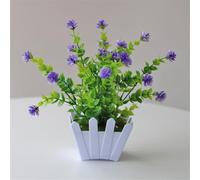 TDCuizent Flores artificiales en maceta, plantas de lirio falso en maceta para decoración del hogar, jardín, mesa, oficina, escritorio, estante de exhibición, arreglo de vegetación sintética con