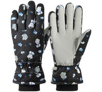 TDCuizent Guantes de invierno para mujer | Forro polar cálido impermeable resistente al viento para esquí, ciclismo, viajes, bonito diseño de felpa para smartphone