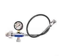 TDCuizent Inflador de buceo G5/8 con tubo de resorte completo de 24 pulgadas, medidor de presión de 6000 PSI para llenado de cilindro de buceo y transferencia de manguera de alta presión para