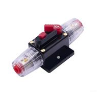 TDCuizent Interruptor automático de fusible de 50 amperios, botón de reinicio manual, interruptor de encendido de audio de coche, sistema eléctrico CC, dispositivo de desconexión segura, botón rojo