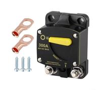 TDCuizent Interruptor de circuito de reinicio manual para sistemas solares de 12 V-48 V CC, motor de arrastre marino y interruptor de protección de fusible de alto amperaje RV con protector de
