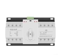 TDCuizent Interruptor de transferencia automática de doble potencia 2P 4P 63A Nivel CB AC230V AC400V 50Hz Conversión rápida Manual Anulación Cambio compacto Panel eléctrico blanco para el hogar (4P