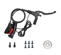 TDCuizent Juego de frenos de disco hidráulicos para bicicleta eléctrica con sensor de apagado, calibrador doble de aluminio CNC y palanca para scooter eléctrico de 160 mm para ROTOR compatible con kit