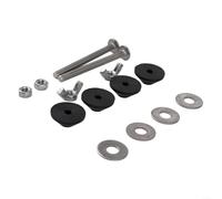 TDCuizent Kit de fijación de cisterna de inodoro a sartén con pernos de acero inoxidable y juntas de goma para montaje de sellado de tanque de inodoro de acoplamiento cerrado, conjunto de hardware M6