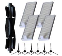 TDCuizent Kit de filtro de cepillo lateral de cepillo de rodillo principal de repuesto para aspiradora robot Lvac Voice Nuo para LG R580 R585 Dynaking R21 Juego de accesorios de limpieza