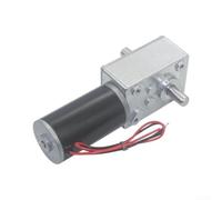 TDCuizent Motor de engranaje helicoidal de doble eje 24 V CC de alto par autoblocante rodamiento de bolas de construcción de metal compacto 68 kgcm plateado para robótica DIY sistemas automatizados