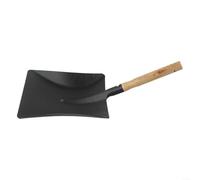 TDCuizent Pala de hierro para chimenea, herramienta de limpieza de chimenea con mango de madera, 38 cm, recogedor de acero para eliminación de cenizas, chimenea, estufa, parrilla, multiusos, uso en