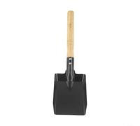 TDCuizent Pala de hierro para chimenea, herramienta de limpieza de chimenea con mango de madera, recogedor de acero de 38 cm para eliminación de cenizas, chimenea, estufa, parrilla, multiusos, uso en