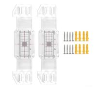 TDCuizent Paquete de 2 medidores acrílicos de monitoreo de grietas con rejilla de medición y hoja de registro para deformación de pared y seguimiento de evolución de grietas en construcción y uso