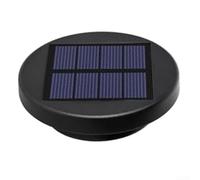 TDCuizent Paquete de 4 faroles solares de repuesto con dos modos RGB blanco cálido, tapa de metal resistente a la intemperie, color negro, 11 x 11 x 2 cm para jardín, camino, patio, decoración al aire