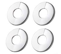 TDCuizent Paquete de 4 rosetas de cubierta de tubería de acero inoxidable de 24 mm de diámetro interior dividido para cocina, baño, grifo de radiador, conductos de CA, anillos decorativos inoxidables