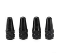 TDCuizent Paquete de 4 tapas de válvula de neumático de bicicleta de aleación de aluminio FV/AV resistentes al polvo y al agua para bicicletas de carretera MTB Fixie y carreras (negro)