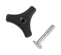 TDCuizent Perno de mango para cortacésped, tornillo de tuerca triangular, plástico ABS, chapado en zinc, accesorios de fijación para la mayoría de máquinas de césped, equipos de jardín, 52 mm de