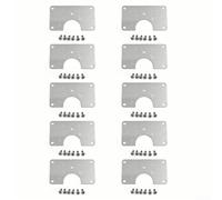TDCuizent Placa de reparación de bisagra de acero inoxidable para fijación de puerta de armario, parche de metal para cubrir agujeros de tornillo dañados en la cocina, soporte de refuerzo resistente a