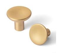 TDCuizent Pomos redondos de bronce para gabinete, tiradores minimalistas de aleación de zinc para cajones de cocina, baño, manijas modernas y clásicas con tornillos incluidos (7631 x 2)