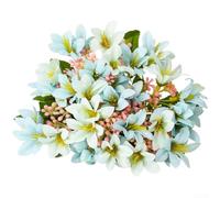 TDCuizent Ramo de flores artificiales de lirio de 18 cabezas, flores falsas de seda con aspecto realista para el hogar, boda, fiesta, fotografía, decoración de larga duración, elegante, centro de mesa