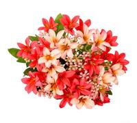 TDCuizent Ramo de flores artificiales de lirio de 18 cabezas, flores falsas de seda con aspecto realista para el hogar, boda, fiesta, fotografía, decoración de larga duración, elegante, centro de mesa