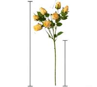 TDCuizent Ramo de seda de 7 cabezas con flores artificiales realistas horneadas para centros de mesa de boda, decoración del hogar, accesorios de fotografía, arreglo floral de tallo de plástico (color