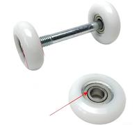 TDCuizent Ruedas de rodamiento de plástico para máquina de remo, equipo de fitness, pista deslizante, juego de polea 608Z, piezas de repuesto blancas para gimnasio, entrenamiento en casa, rodamiento