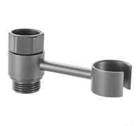 TDCuizent Soporte de acero inoxidable para rociador de inodoro con soporte giratorio de 360° sin perforación, soporte de pulverizador de bidé para baño, gris plomizo liso (A)