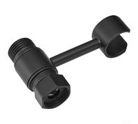 TDCuizent Soporte de acero inoxidable para rociador de inodoro con soporte giratorio de 360° sin perforación, soporte de pulverizador de bidé para baño, gris plomizo liso (B)