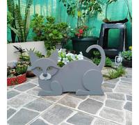 TDCuizent Soporte para plantas de gato siamés, bonito soporte de resina para macetas para plantas en maceta, decoración única de jardín para uso en interiores y exteriores, patio, balcón, decoración