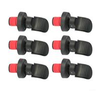 TDCuizent Tapón para botella de vino con barra de presión manual, tapa hermética a prueba de fugas para vino, cerveza, agua mineral, vinagre y aceite, plástico PP y material de goma (6 unidades, negro