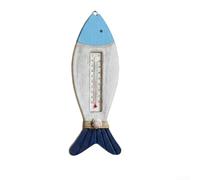 TDCuizent Termómetro de madera para decoración de pared, velero, medidor de temperatura interior, costero, hogar, oficina, dormitorio, arte rústico, decoración colgante de madera para sala de estar (C
