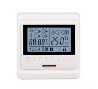 TDCuizent Termostato eléctrico programable de calefacción de suelo dual para controlador de zona de 16 A, alta carga, ajustable, 5-90 °C, programación manual y semanal para uso doméstico o comercial