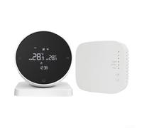 TDCuizent Termostato inteligente para TUYA programable agua piso calefacción controlador pantalla LCD voz App Control inalámbrico RF433 receptor dual alimentación USB batería amplio rango de