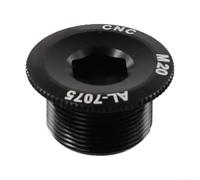 TDCuizent Tornillo de fijación de brazo de manivela de bicicleta de aleación de aluminio para bicicleta de montaña, bicicleta de carretera, negro, 28 mm para todas las bicicletas (M20)