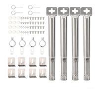 TDCuizent Tubo de quemador de gas ajustable de acero inoxidable para Enders Campingaz de 30,5 cm a 44,5 cm, pieza de repuesto extensible con distribución uniforme de llama y diseño de tornillo de