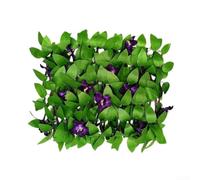 TDCuizent Valla de hiedra artificial extensible, panel de pantalla de privacidad para jardín, pared, patio, decoración de interiores, telón de fondo de follaje de plástico realista, 40 cm (orquídea