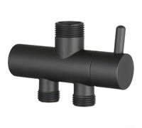TDCuizent Válvula desviadora de ducha montada en la pared, divisor de agua de dos vías, interruptor de rotación chapado en cobre, moderno, minimalista, resistente a la corrosión, compatibilidad