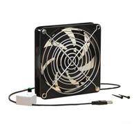 TDCuizent Ventilador de escape USB con control de velocidad continuo DC 5V Ventilador de ventilación para pollo, casa de mascotas, campana extractora desodorizante y circulación, negro (ventilador