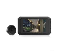 TDCuizent Visor de puerta electrónico inteligente Pantalla LCD de 3.97 pulgadas 1080P Cámara de mirilla de video de 135 grados Monitor de seguridad de gran angular ajustable Longitud focal para visión